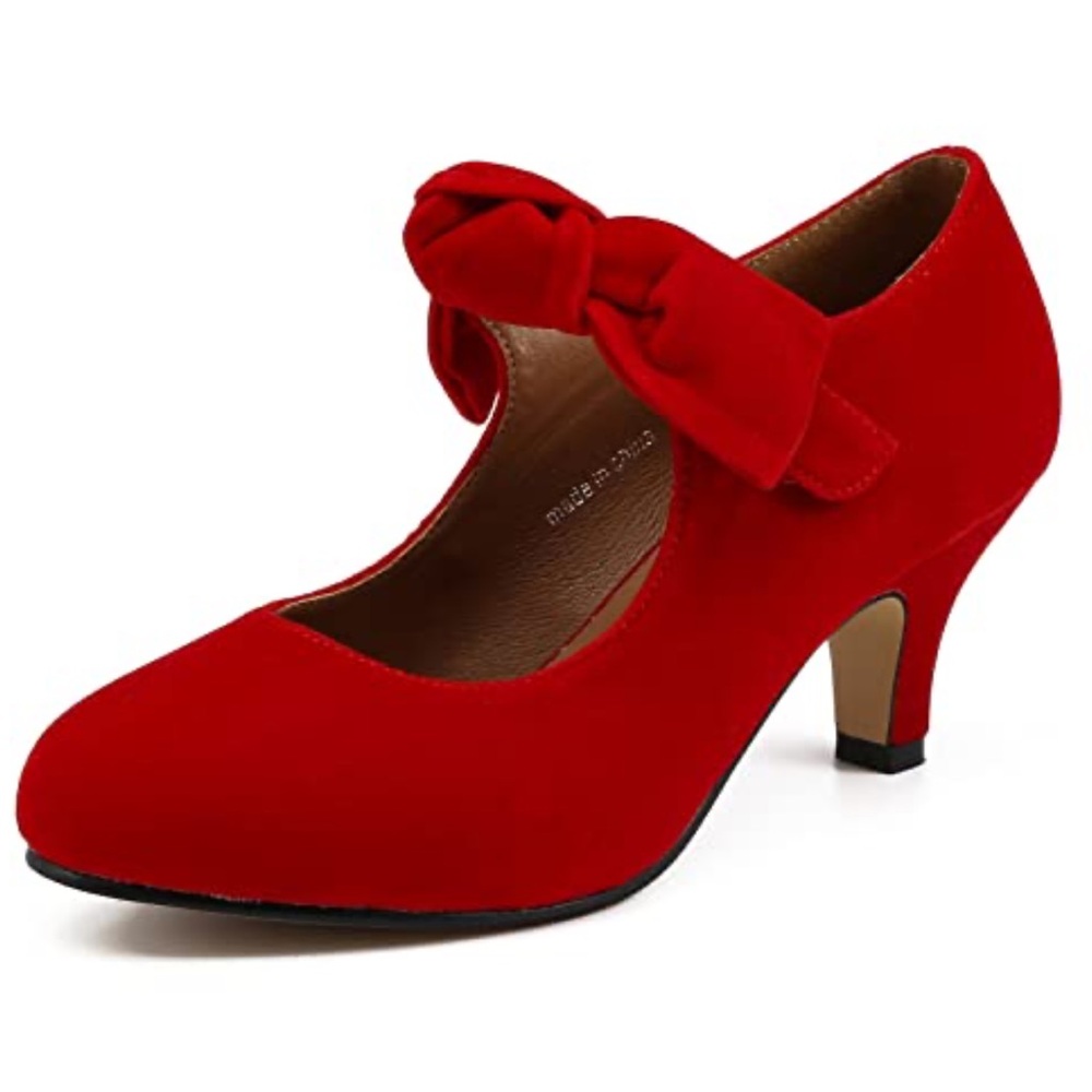 Red Bow Heels New in box size 9.5